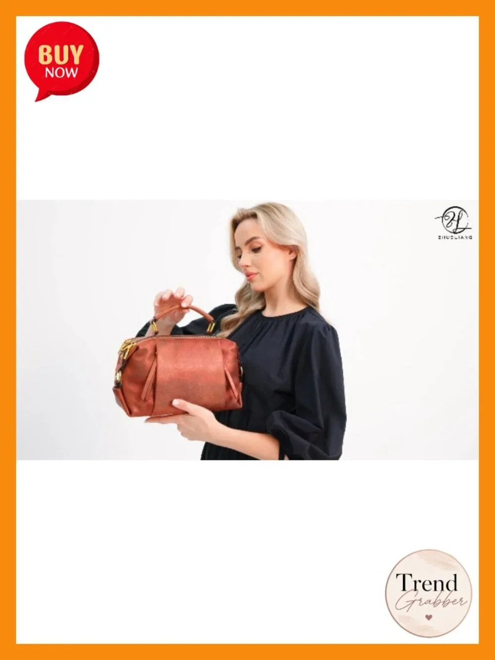 Genuine Leather Crossbody Bag with Top Handle Wristlet Clutch Shoulder Purse